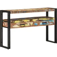 vidaXL Table console 120 x 33 x 75 cm bois de récupération massif
