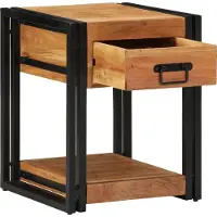 vidaXL Cabinet de chevet Marron 40 x 40 x 50 cm Bois d'acacia massif