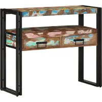 vidaXL Table console 90 x 33 x 75 cm bois de récupération massif