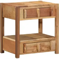 vidaXL Table d'appoint avec tiroir Marron 43 x 32 x 46 cm