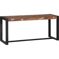 vidaXL Banc Multicolore 100 x 35 x 45 cm Bois massif de récupération