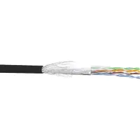 InLine Patchkabel Cat.5e, schwarz, SF/UTP, AWG26, PVC, 100m (72099S)