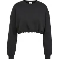 Urban Classics Sweat-shirt de - Crop Top Manches Longues - XS - XL - pour Femme - noir - Taille XS