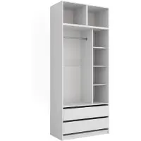Vicco Armoire Elmo Blanc 50x40cm Lot de 3, Model 61359