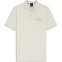 BOSS Paddy Structure 10280616 Green Short Sleeve Polo Blanc 2XL Homme