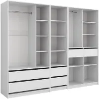 Vicco Armoire Elmo Blanc 100x200cm Lot de 3, Model 61357