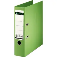 Leitz Chemise en papier solide, 180 degrés, DIN A4, 80 mm, couverture cartonnée vert clair, papier solide (A4, 80 mm, 1 pcs)