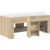 vidaXL Lit superposé pour enfants , style Sonoma, 163 x 101,1 x 68,5 cm, fabriqué en panneaux de particules