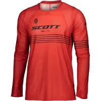 SCOTT Hommes Jersey 450 Angled Light , Rouge Noir, S