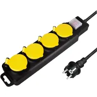 Logilink Prise 4 voies avec interrupteur Utilisation extérieure IP44
