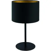 Lyora Lampe de table noire Alice avec de l'or à l'intérieur
