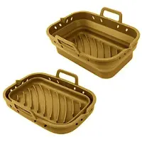 Point-Virgule Moule airfryer pliable en silicone 20x10x9cm Marron