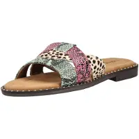 Lazamani Mule beige / vert / rose / noir