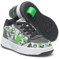 Heelys Chaussures à roulettes - Kama - Noir/Blanc/Vert av. Minec - - 36,5 - Chaussures