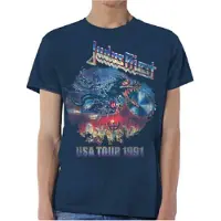 Judas Priest T-Shirt Painkiller US Tour 91 Homme Bleu - Taille L