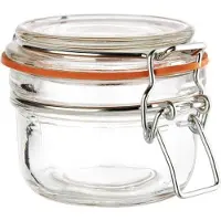 Vogue Bocal de conservation en verre avec fermeture à clip, 0,30 l (6 pièces)