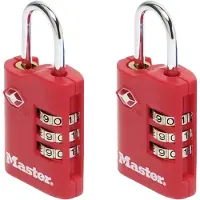 Masterlock 4686EURT 2-er Pack TSA Zahlenschloss, Zufällige Farbe