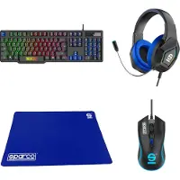 Celly Kit Sparco (ING. Int., Filaire, Sans fil), Clavier, Noir