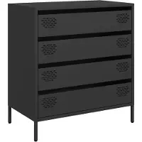 vidaXL Sideboard Noir 68x39x73,5 cm Acier laminé à froid