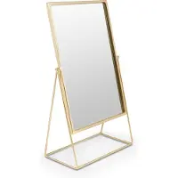 Vt wonen Miroir vtwonen Rectangular On Stand Gold 26,5 x 42,7 x 14 cm