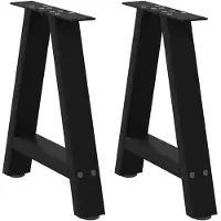vidaXL Pieds de table basse en forme de A 2 pcs. noir 38x(42-43) cm acier