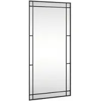 vidaXL Miroir mural noir 50x100 cm rectangulaire fer