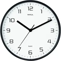 MAUL Horloge murale MAULdrip Ø 25,5 x 4,5 cm, en plastique, piles non fournies, noire