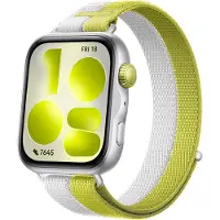 Huawei Montre connectée Watch Fit 5 Bluetooth Argent avec bracelet en fluoroélastomère Blanc et Vert