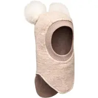 Huttelihut Cagoule - Laine/Coton - 2 Couches - BIG Bear - Sable - - 1-2 ans (80-92) - Cagoule - Double