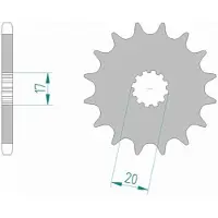 Afam Pignon De Sortie De Boite Pour Moto Peugeot 50 Xps Neuf