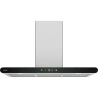 Klarstein CurveVent Hotte Murale - 90cm Hotte Aspirante, 700 m³/h, Éclairage LED, Tactile, A+ Énergie, Silencieuse 56 dB, Filtre à Charbon, Noir