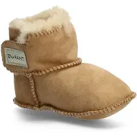 En fant Chaussons en Cuir d'Agneau av. Doublure - Marron - - 25/26 - Chaussons en Cuir