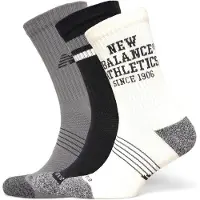 New Balance Chaussettes de sports ACTIVE LIFESTYLE GRAPHIC CREW SOCKS 3 PACKS hommes - Gris - L