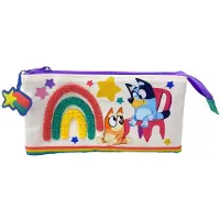 Bluey Trousse Bluey à trois compartiments avec fermeture à glissière