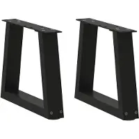 vidaXL Pieds de table basse en V 2 pièces noir 30x(30-31,3) cm acier