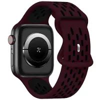 Beline pasek Apple Watch New Sport Silicone 38/40/41mm bordowo-czarny wine red/black box (Silicone, Silicone), Sangles de montre, Rouge, Noir