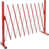Mendler Grillage Hwc-B34, Grille Protectrice Télescopique, Aluminium Rouge/Blanc Hauteur 103cm, Largeur 32-265cm