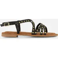 Lazamani Tova Sandalen Plat - Zwart - Maat 36