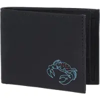 OXMOX porte-monnaie New Cryptan RFID Protect Pocketbörse Crab Print Cyan Black noir
