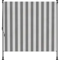 vidaXL Store d'extérieur , anthracite et blanc, 100 x 270 cm