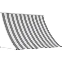 vidaXL Auvent anthracite et blanc 400 x 150 cm
