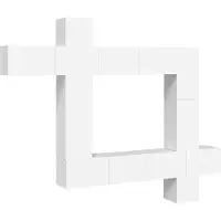 vidaXL Ensemble d'armoires TV 9 pièces blanc bois composite