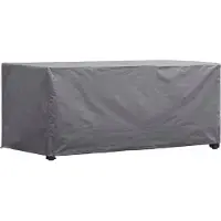 Perel Housse d'extérieur pour table jusqu'à 140 cm, grise, rectangulaire, 145 cm x 105 cm x 75 cm