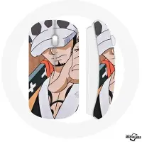 MANIACASE Souris Sans Fil - - Trafalgar Law - Compatible Mac et PC - Clé USB incluse - Blanc