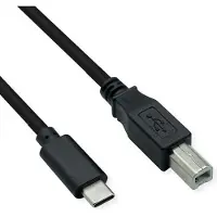 Roline Câble USB - Connecteur USB-C (M) vers USB Type B (M), 24 broches
