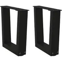 vidaXL Pieds de table basse en V 2 pièces noir 40x(30-31,3) cm acier