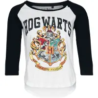 Harry Potter T-shirt manches longues de - Poudlard - Style Grunge - S - XXL - pour Femme - blanc/noir - Taille XXL