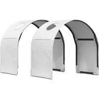 vidaXL Housses de lit, lot de 2, blanc, 211 x 52,5 x 2 cm, polyester
