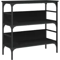 vidaXL Table console noir 75x32x75 cm bois d'ingénierie