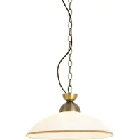 QAZQA Suspension classique bronze avec verre opale - Katarina